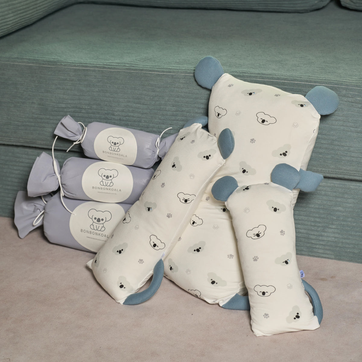 NEW HugHug Pillow (Large) Koala Moon Blue (27x50cm)