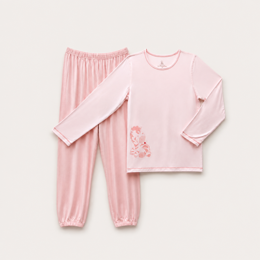 [Emmeley Group Buy] BUY 2 FREE 1 Premium Cooling Soft Kids Long Sleeve Sleepwear Set