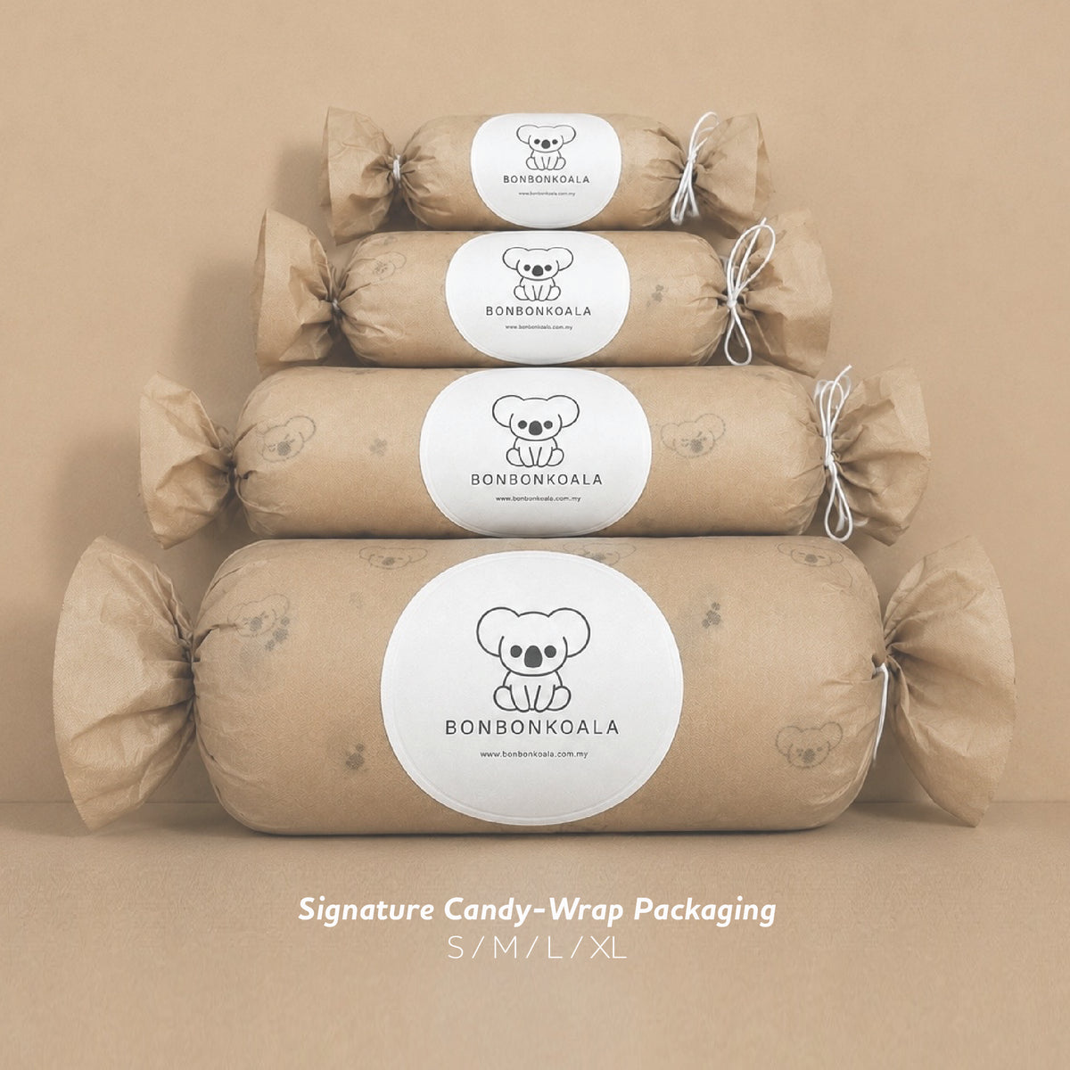 NEW HugHug Pillow (Medium) Koala Cozy Taupe (17x39cm)