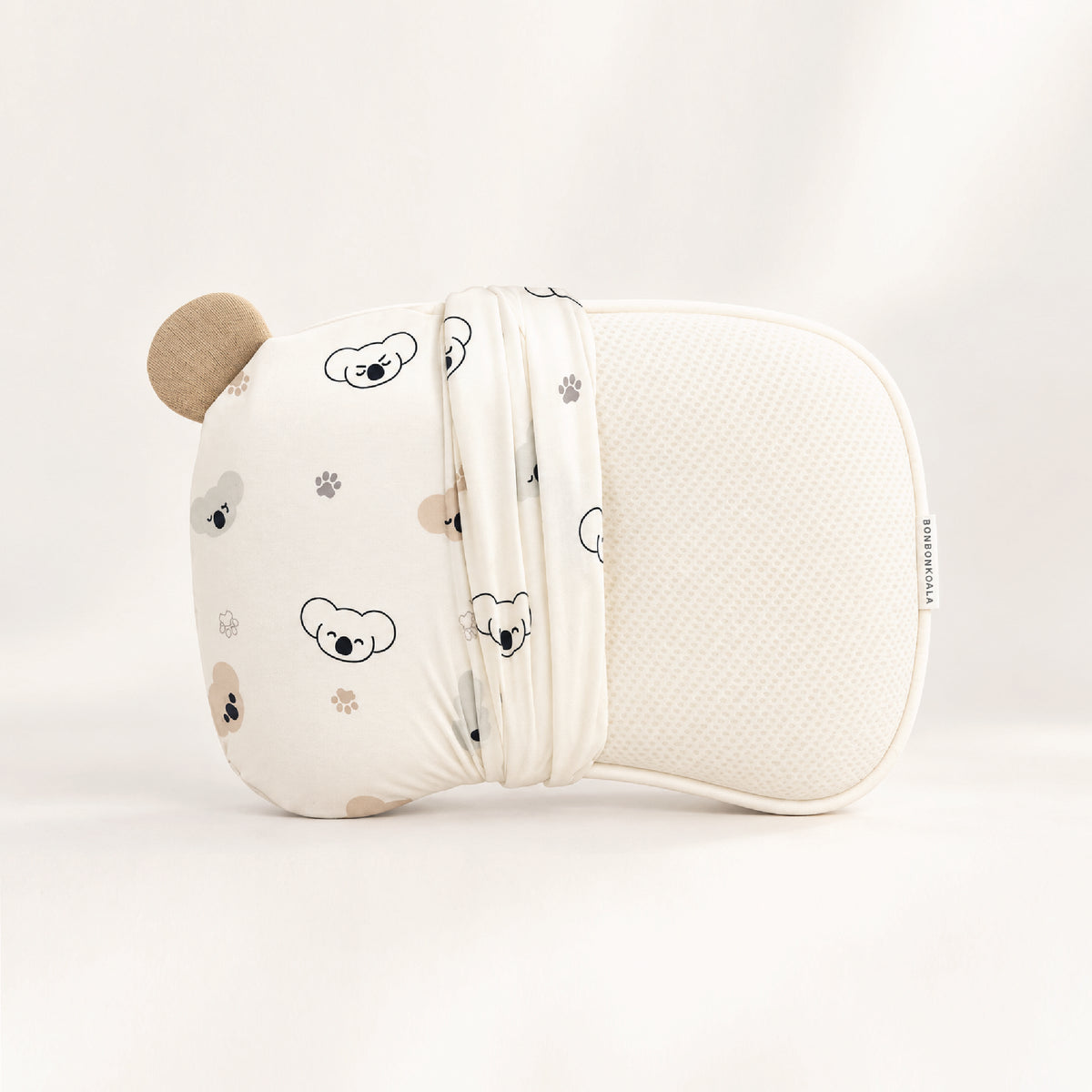 PREORDER NEW SoftNest Sorona Newborn Head Support Pillow - Koala Cozy Taupe