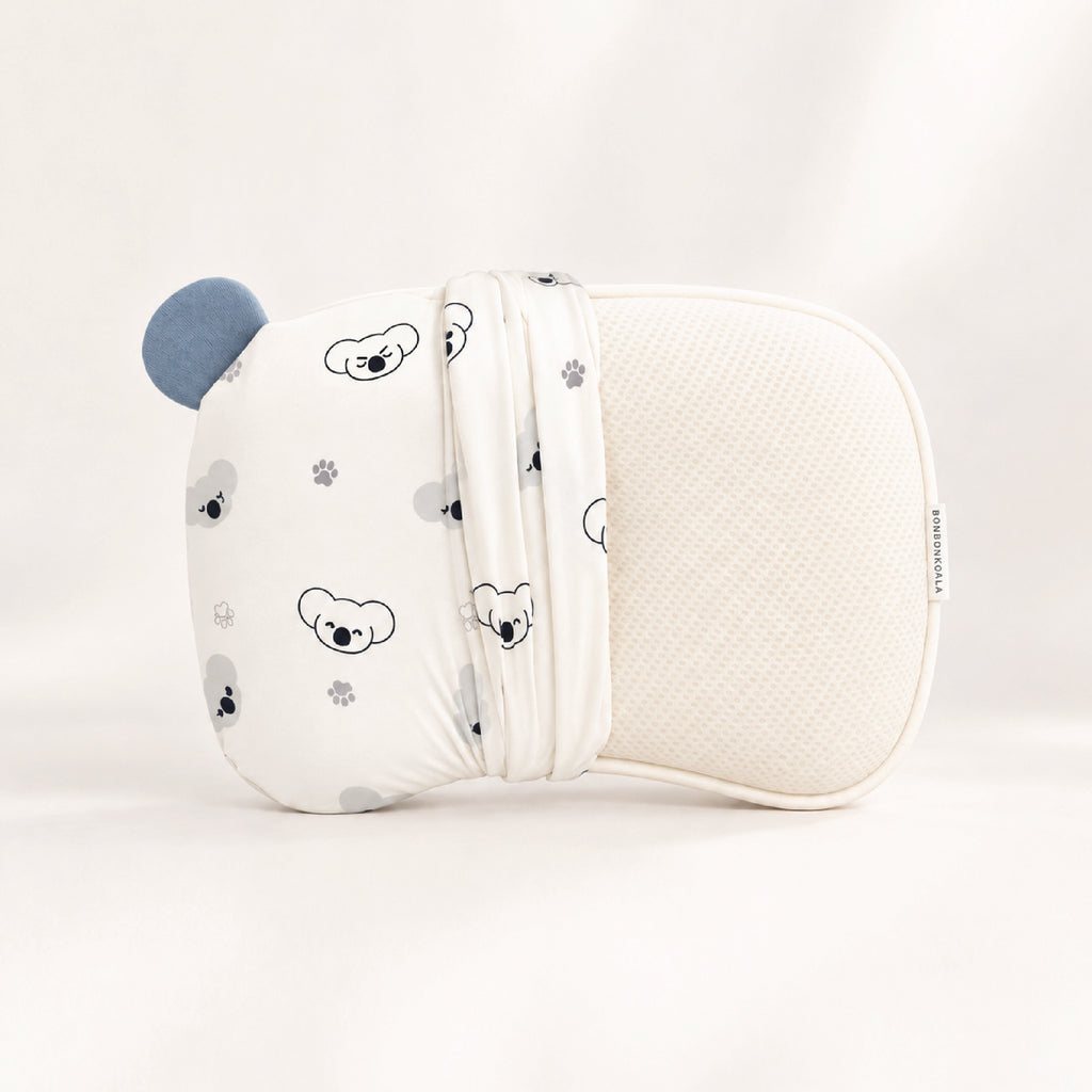 NEW SoftNest Sorona Newborn Head Support Pillow - Koala Moon Blue