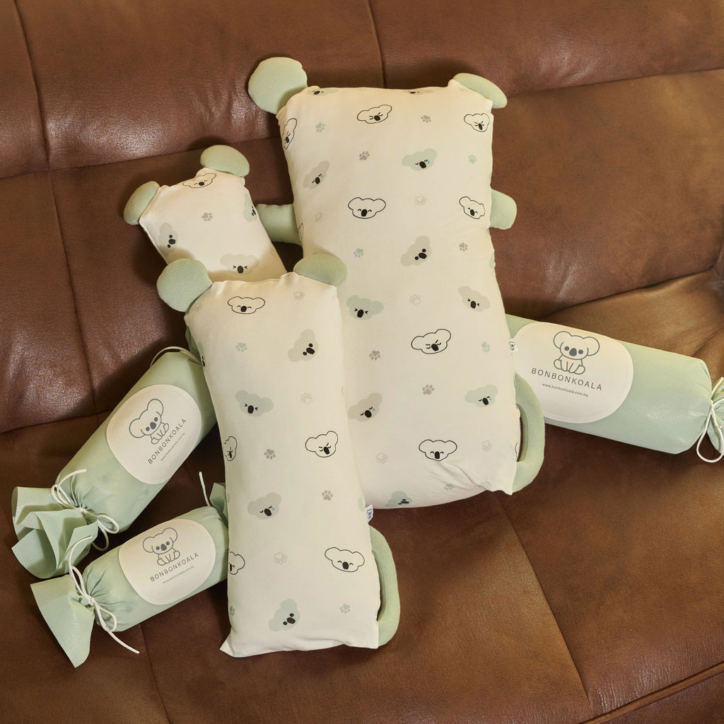 PREORDER NEW HugHug Pillow (Small) Koala Calm Sage 13x30cm (ETA end of Nov)