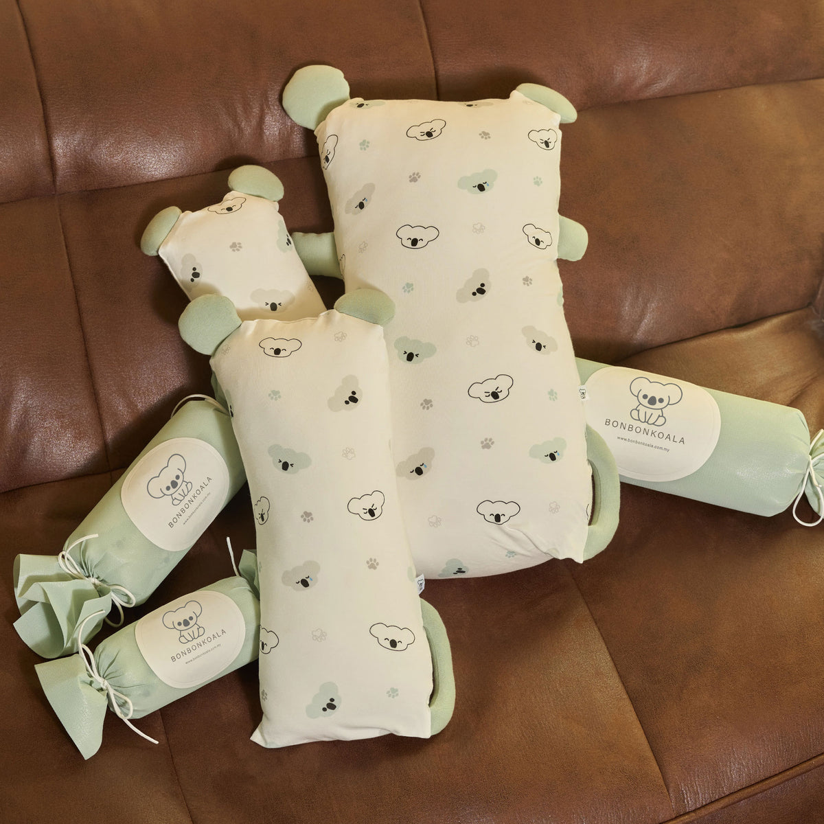 PREORDER NEW HugHug Pillow (Small) Koala Calm Sage 13x30cm (ETA end of Nov)