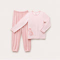 Kids Long Sleeve Sleep Wear Set (Pink)