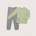 Kids Long Sleeve Sleep Wear Set (Olive)