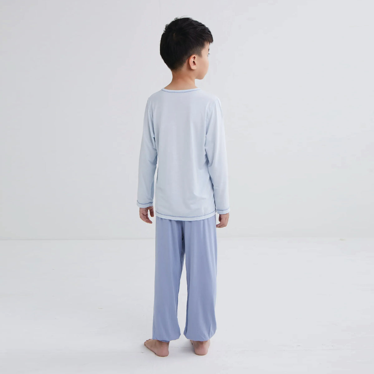 Kids Long Sleeve Sleep Wear Set (Blue)